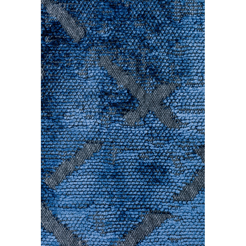 Rapture Blue Abstract Luxury Area Rug, Rectangle 7'10" x 11'2"