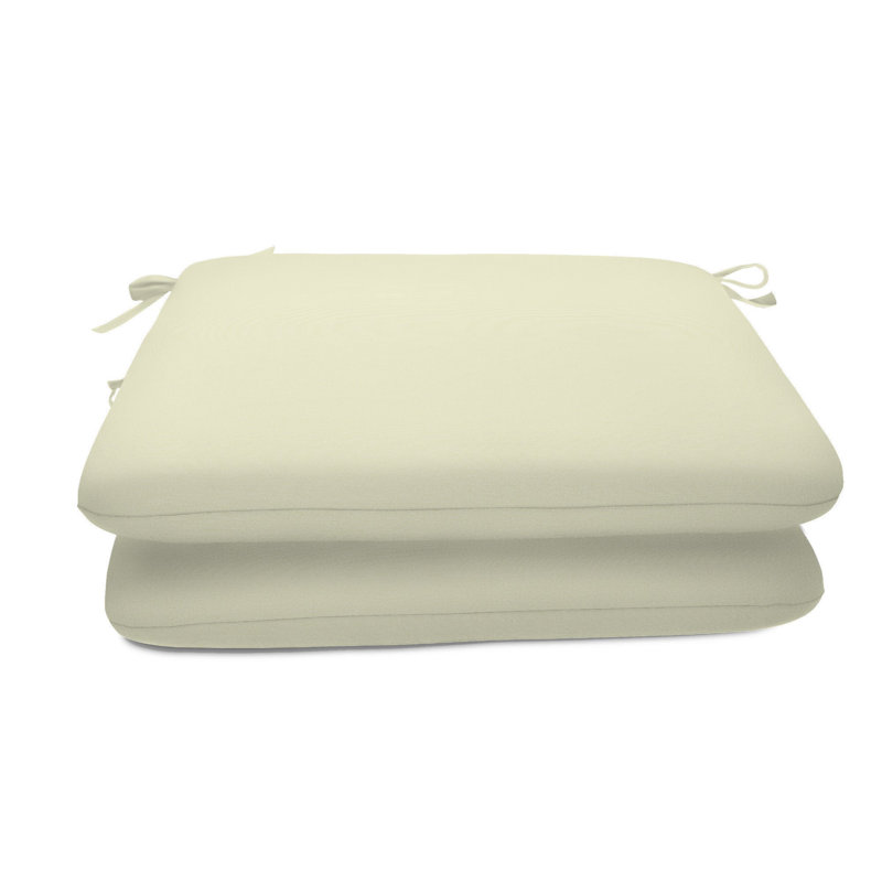 Sunbrella Indoor/Outdoor Reversible Seat Cushion, 18" W x 18" D, Canvas Natural Sunbrella®