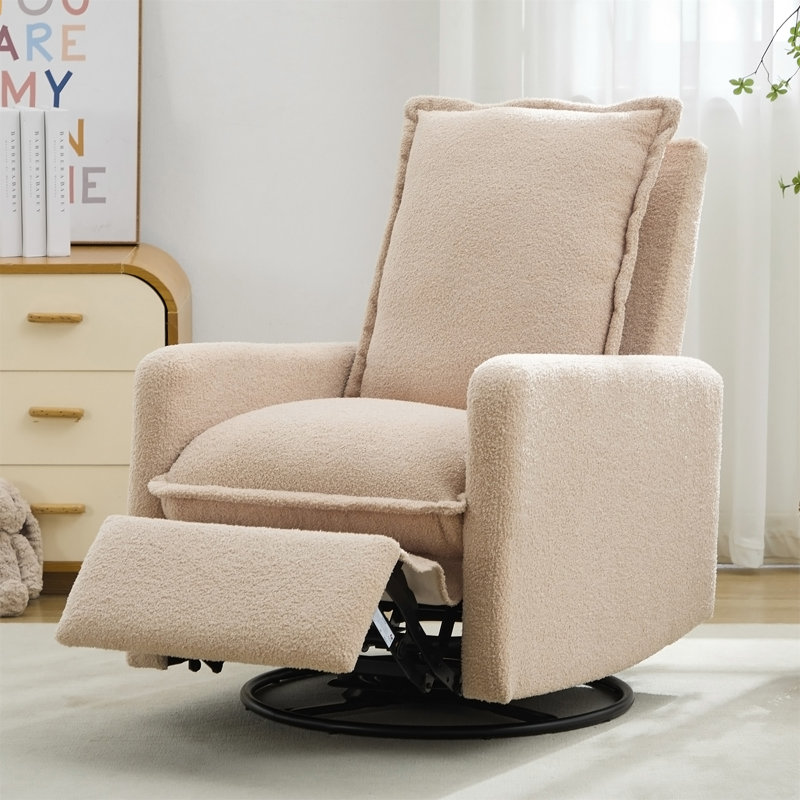 Fauteuil inclinable et pivotant, Oatmeal Teddy