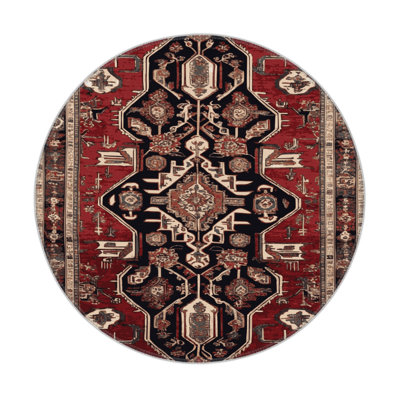 Tapis d'intérieur et d'extérieur brun Persian