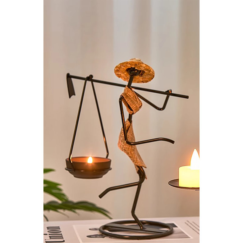 9.25'' H Metal Tabletop Candlestick