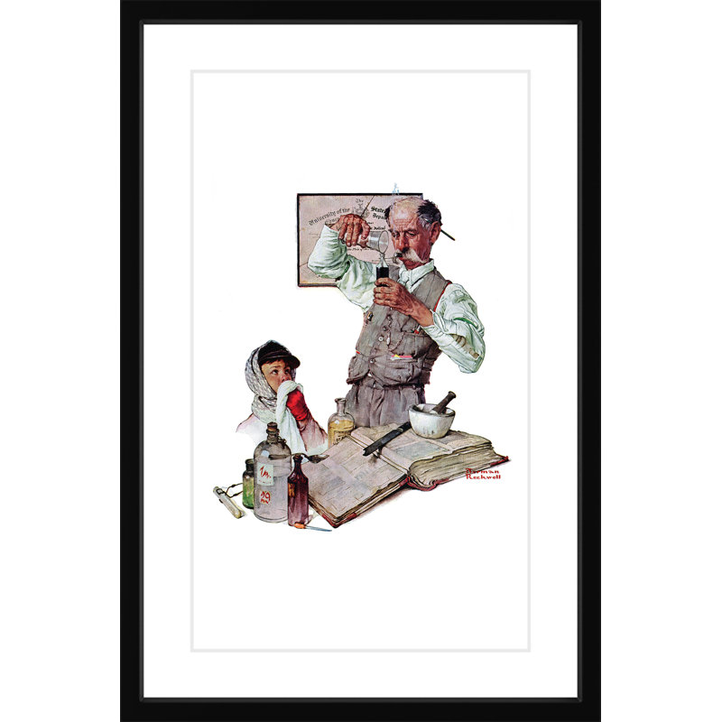 Pharmacist by Norman Rockwell - Single Picture Frame Painting, 91 cm H x 61 cm W