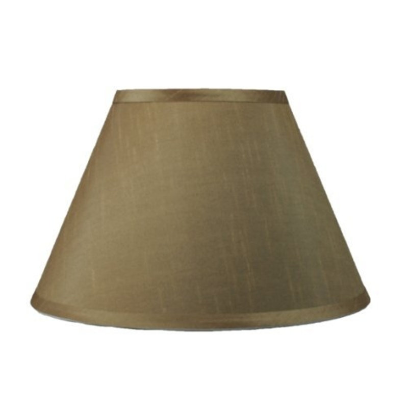 Abat-jour empire en soie / shantung (araignée), Taupe, H 6 po x l 8,5 po x P 12 po