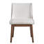 Ensemble de 2 chaises d'appoint blanches et brunes, sièges de salle à manger ou de cuisine polyvalents