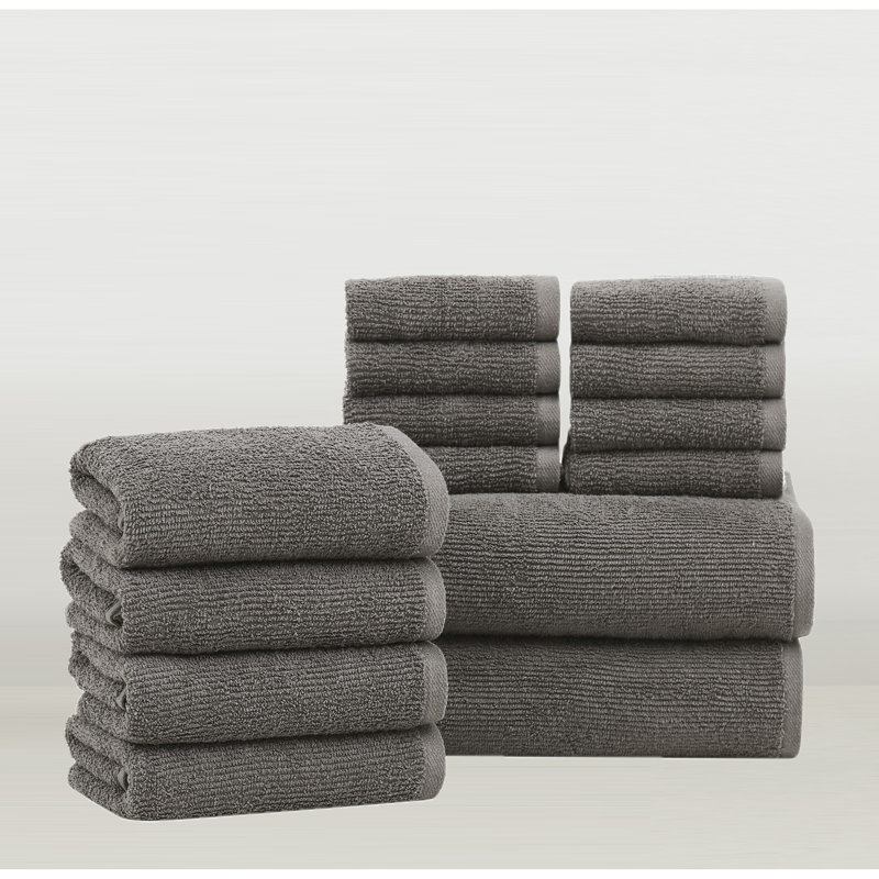 Ensemble de serviettes 14 pièces Latitude Run® Everyday, Gris