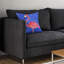Bleu flamant rose ; coussin intérieur/extérieur rouge