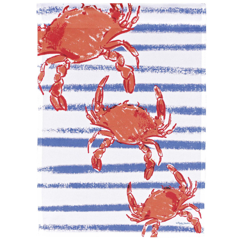 Drapeau de jardin crabes sur rayures