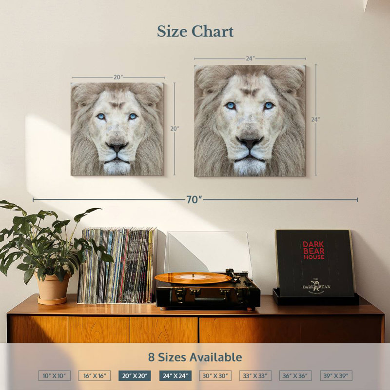 Brampt Exotic Lion, 24" H x 24" W