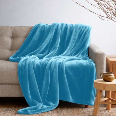 Soft Mink Flannel Fleece Throw Blanket, Reversible Throw For Bed, Couch & Home Décor