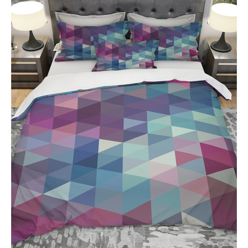 Ensemble de housse de couette triangulaire Designart, Housse simple + 1 taie décorative
