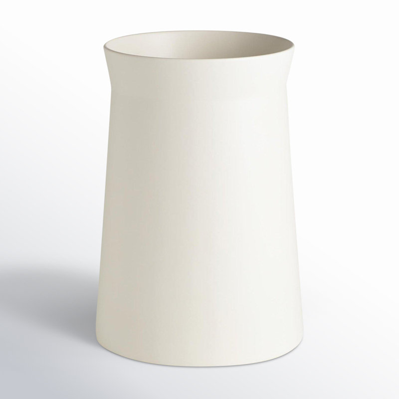 Leyton Handmade Ceramic Table Vase, Moon, 12" H x 8.5" W x 8.5" D