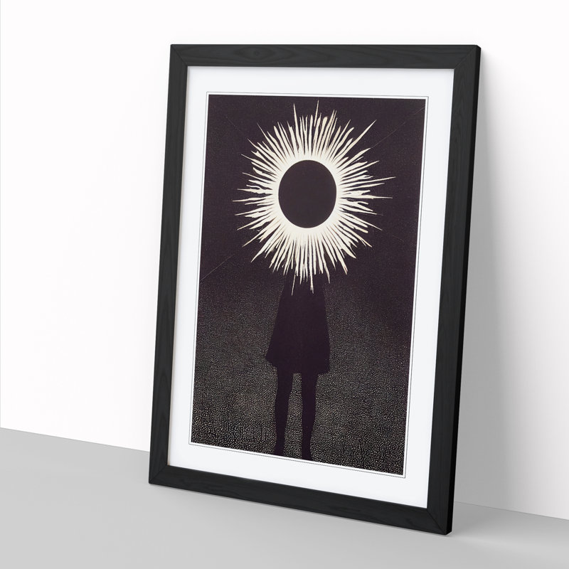 Jeisyville Holding The Sun - Picture Frame Print, Black, 64cm H x 46cm W x 2cm D