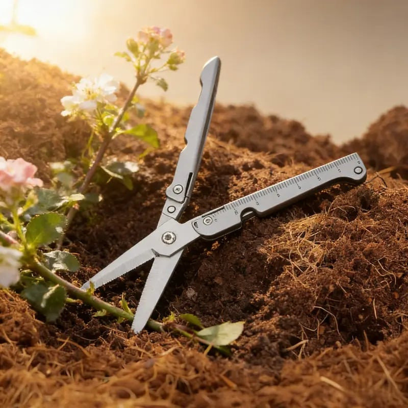 Folding scissors 2-in-1 Foldable  Scissors With Built-In Ruler