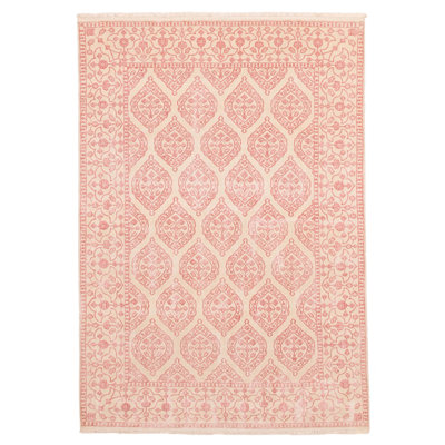 Mirzapur  Pink, Ivory Rug 5'7" x 7'10"