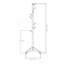 Portemanteau avec 9 pattes Lily, fini noyer Graham, H 69,76 po x l 23,79 po x P 23,79 po