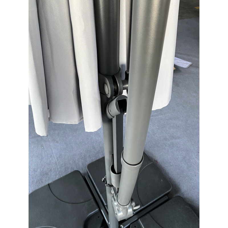 Parasol de patio gris 10 pi Offset