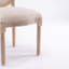 Ensemble de 2 chaises de salle à manger style français à structure ovale et dossier en bois massif, crème