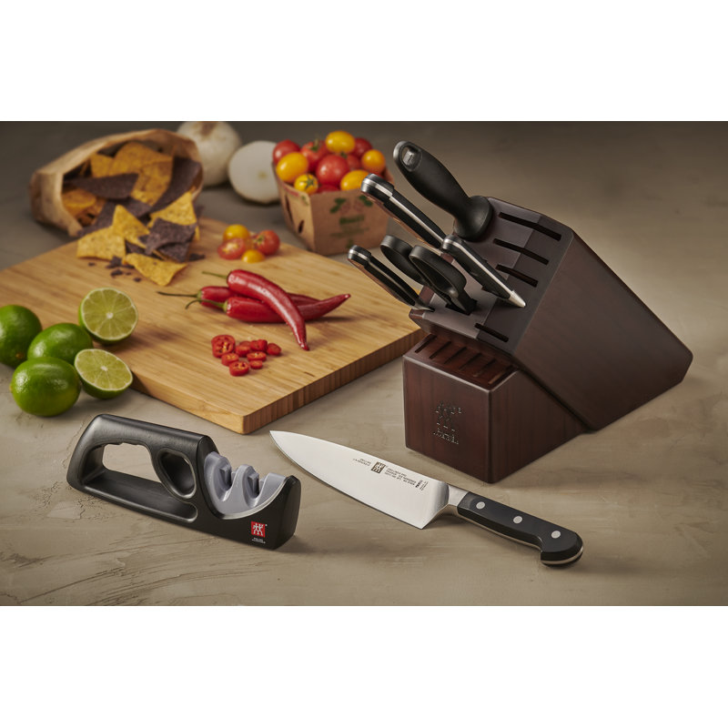 ZWILLING J.A. Henckels ZWILLING Pro 7-Piece Knife Block Set with Bonus Sharpener