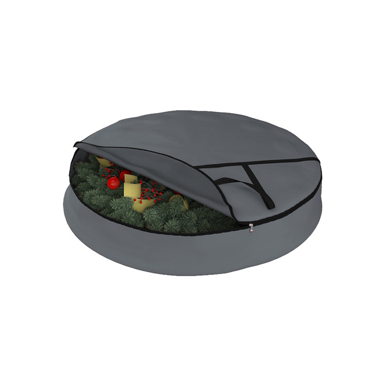 Wreath Storage, 17.8cm H x 61cm W x 2.5cm D, Grey