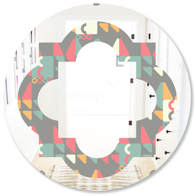 Miroir mural éclectique Quatrefoil, H 31,5 po x l po