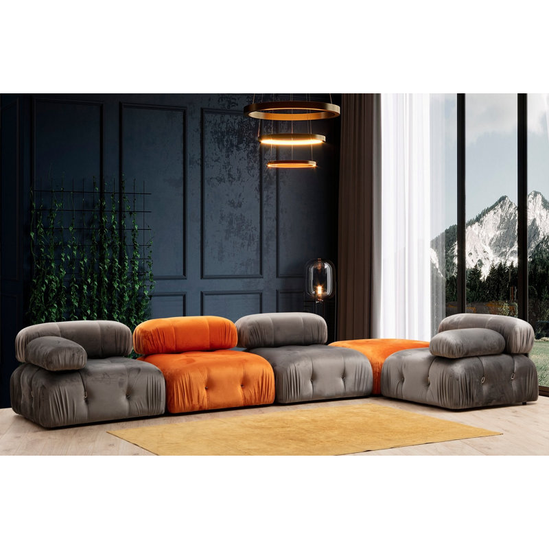 Elegant 1-Seat Sofa, Grey, 37.4 x 37.4 x 29.5 inches | Durable Beech Wood & Chipboard Frame, 100% Polyester Fabric | Soft 28 DNS Foam & Spring Support | Detachable Back & Arm, Perfect for Scandinavian Living Rooms