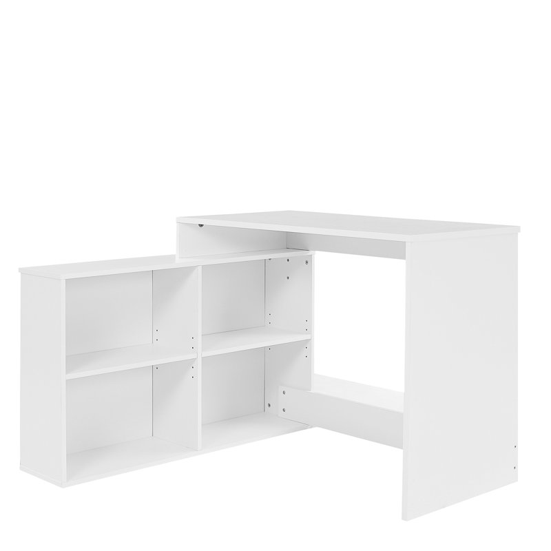Kerri Modular L-Shaped Executive Desk, Pearl White