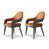 Orange / gris foncé