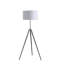 Lampe trépied réglable 64 po - 47 po Mid-Century en chrome / métal argenté