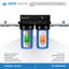 iSpring Whole House Water Filter System, Reduce 99% Chlorine, Chemical, Sediment, Taste & Odour, SGS-Tested 5-Layer Whole House Filter System, 10” x 4.5” Filters,1” Inlet/Outlet, Model: WGB21B