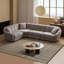 Canapé modulaire en L 4 places moderne en chenille brun clair-112483703-112483700-112483702