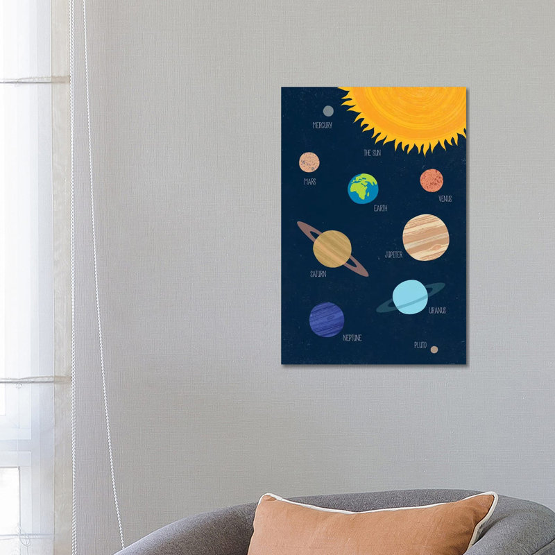 Solar System by TomasDesign - Wrapped Canvas Print, 66.04 cm H x 45.72 cm W x 1.91 cm D