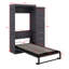 Lit escamotable avec armoire intégrée et tiroirs-2004781073