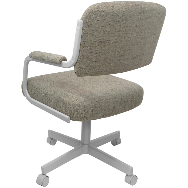 Chaises de bureau Holle, Bois flottant Hemsath, Blanc