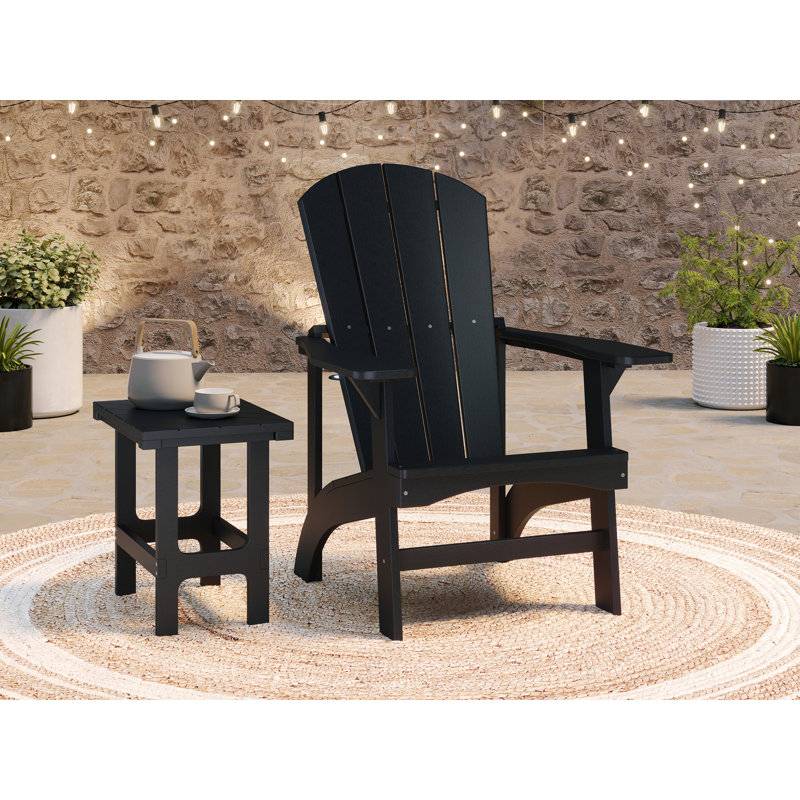 Chaise Adirondack classique Crystal Harbor Essential - noir, Bleu