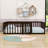 Twin Size Wooden Floor Bed With Door And Circle Of Fences-817998730