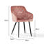 48cm H Velvet Upholstered Metal Armchair-102466035