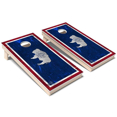 Wyoming State Flag Full Color All-Weather Composite Cornhole Board Set