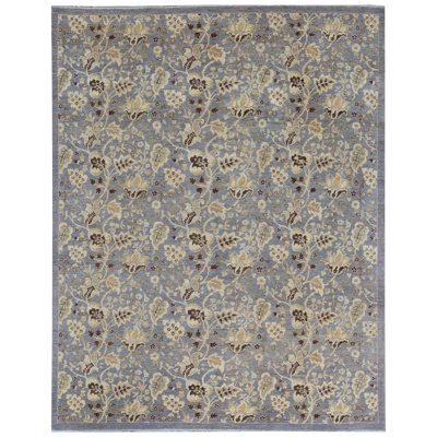 Tapis gris de haute qualité noué à la main Ziegler