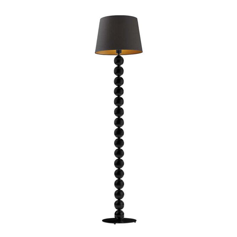 Fernandes 166cm Traditional Floor Lamp, Black, Black