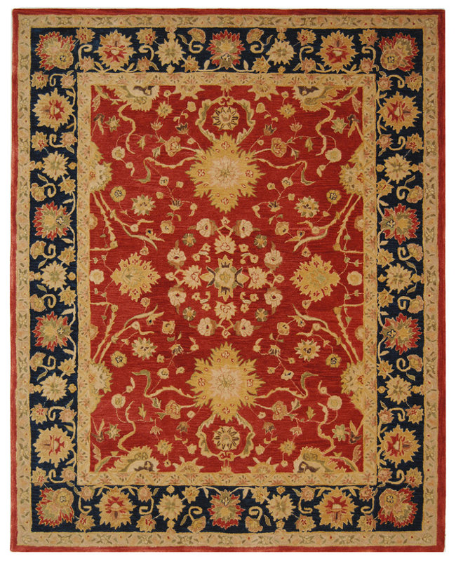 Tingley Hand Tufted Wool Pile Oriental Rug, Rectangle 9'6" x 13'6"
