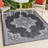 Graysin Vintage Casual Medallion Dark Gray/Cream Indoor/Outdoor Rug-1696121159