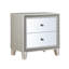 Table de chevet 1pc avec 2 tiroirs Glam Style