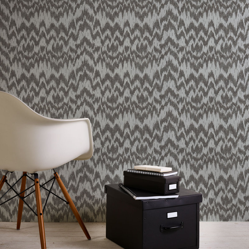 Thundelarra 10.05m x 53cm Textured Roll, Dark Grey/Silver