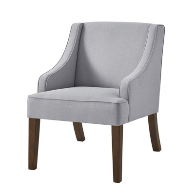Mid Century Modern Accent Chair,Upholstered Fabric Armchair With Solid Wood Legs,Lounge Reading Chair For Living Room,Bedroom,Office