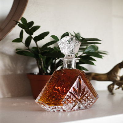 Carafe à whisky en cristal sans plomb Viski Irish Cut, lot de 1, 450 ml