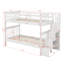 Twin Over Twin Bunk Bed With Storage And Guard Rail-909750135
