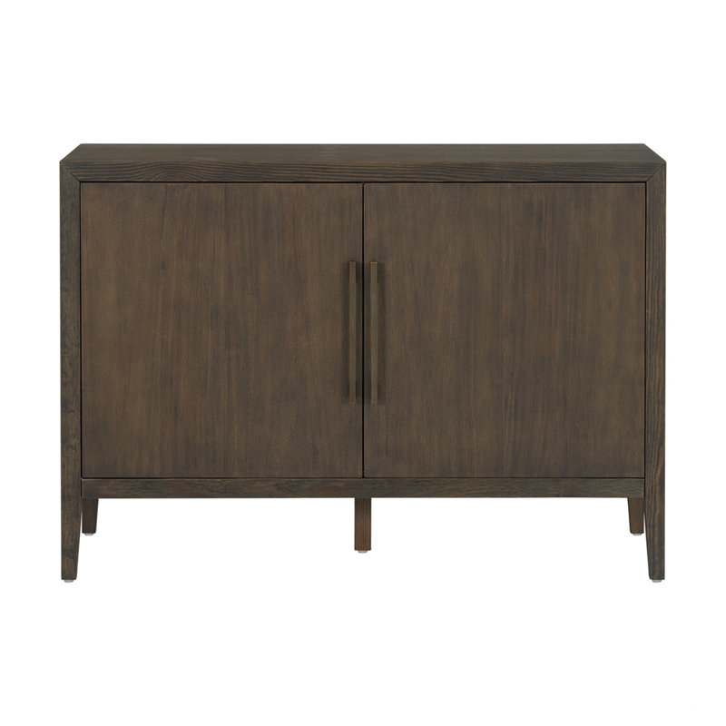 Buffet 47,25 pouces avec 2 portes et pieds réglables, Dark Brown