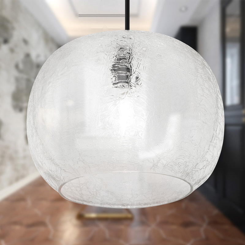 Luminaire suspendu 9,75 po Joan Glam, Transparent