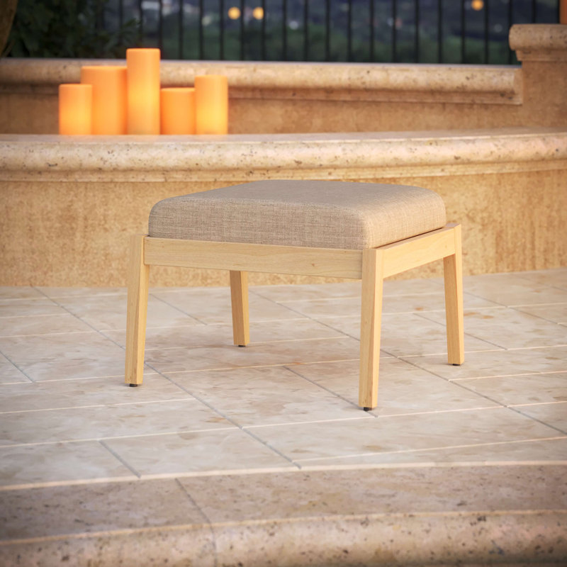 Lotta Lotta Sunbrella® Outdoor Ottoman Cushion, Sunbrella® Cast Ash, 4" H x 22" W x 20" D