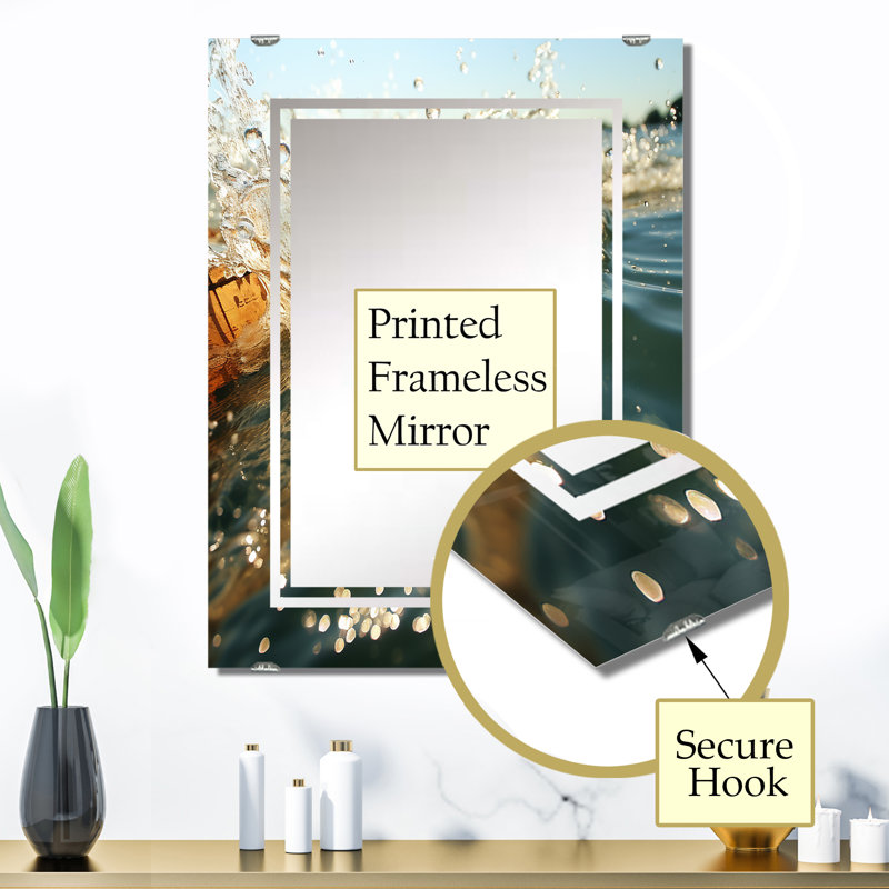 Mandel - Grand miroir mural côtier MIR139399, 32 po x 24 po